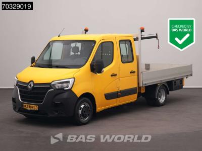 Renault Master 165PK Kraanwagen Maxilift Dubbel Cabine Dubbellucht Open Laadbak 3,5t Trekhaak LED Airco Cru in vendita da BAS World B.V.