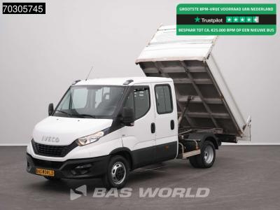 Iveco Daily 35C14 Kipper met Kist Dubbel Cabine Dubbellucht 3,5t Trekhaak Airco Cruise Euro6 Tipper Benne in vendita da BAS World B.V.
