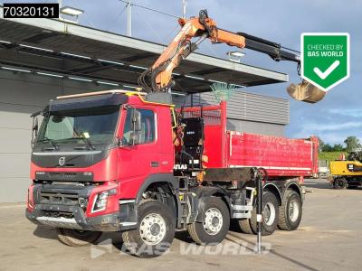 Volvo FMX 410 8X4 Atlas 165.2E- A2 Crane 10m3 2-way tipper Steel Suspension Big-Axle Euro 6 in vendita da BAS World B.V.