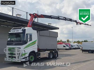 Volvo FH 500 FH 6X4 Full-Air Liftachse HMF 2820K-RCS Crane+JIB Remote Control I-ParkCool VDS LED Kran in vendita da BAS World B.V.