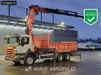 Scania P340 6X4 HMF 4220 K6 Crane Winch Tipper Full Steel Manual Gearbox in vendita da BAS World B.V.