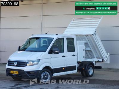Volkswagen Crafter 177pk Kipper Dubbel Cabine met Kist Trekhaak Navi Airco Cruise Tipper Kieper Benne Airco Tr in vendita da BAS World B.V.