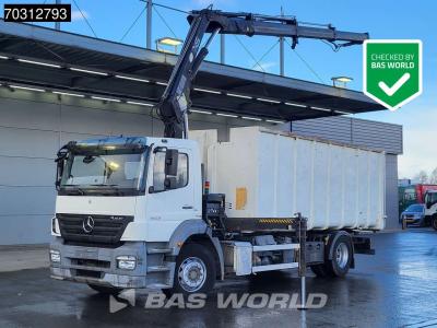 Mercedes-Benz Axor 1829 Axor 4X2 HIAB 166 BS-3000 Kran Crane + Tipping container Euro 5 in vendita da BAS World B.V.
