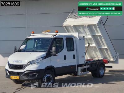 Iveco Daily 70C18 3.0L Kipper Dubbel Cabine Dubbellucht 3,5t Trekhaak Airco Cruise Euro6 Tipper Benne Kie in vendita da BAS World B.V.