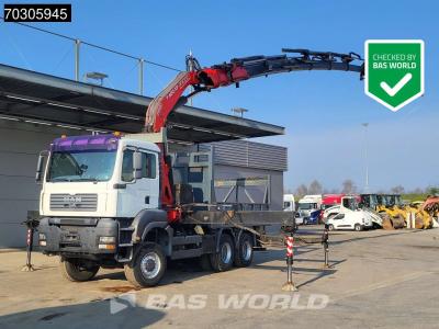 Man TGA 33.350 TGA 6X6 Fassi F600 6+6 Extensions Fly-Jib Manual Full Steel in vendita da BAS World B.V.