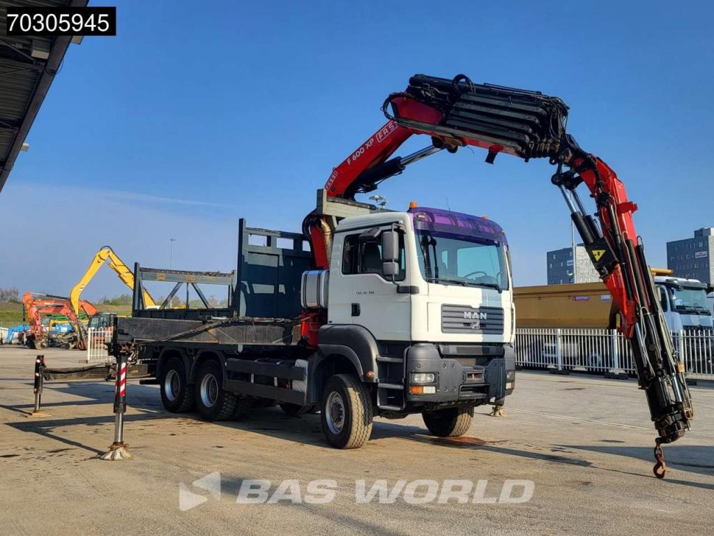 Man TGA 33.350 TGA 6X6 Fassi F600 6+6 Extensions Fly-Jib Manual Full Steel Foto 6
