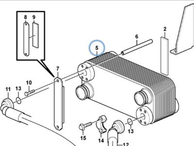 Volvo oil cooler for Volvo L180E, L180F, L220F, L150E, L220E and L150F. in vendita da Balavto