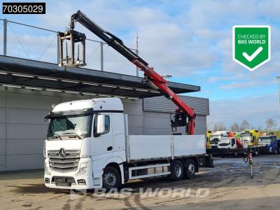 Mercedes Actros 2745 Actros 6X2 Fassi F195AS.22 Kran Crane Lift+steering axle Automatic ACC Euro 6 in vendita da BAS World B.V.