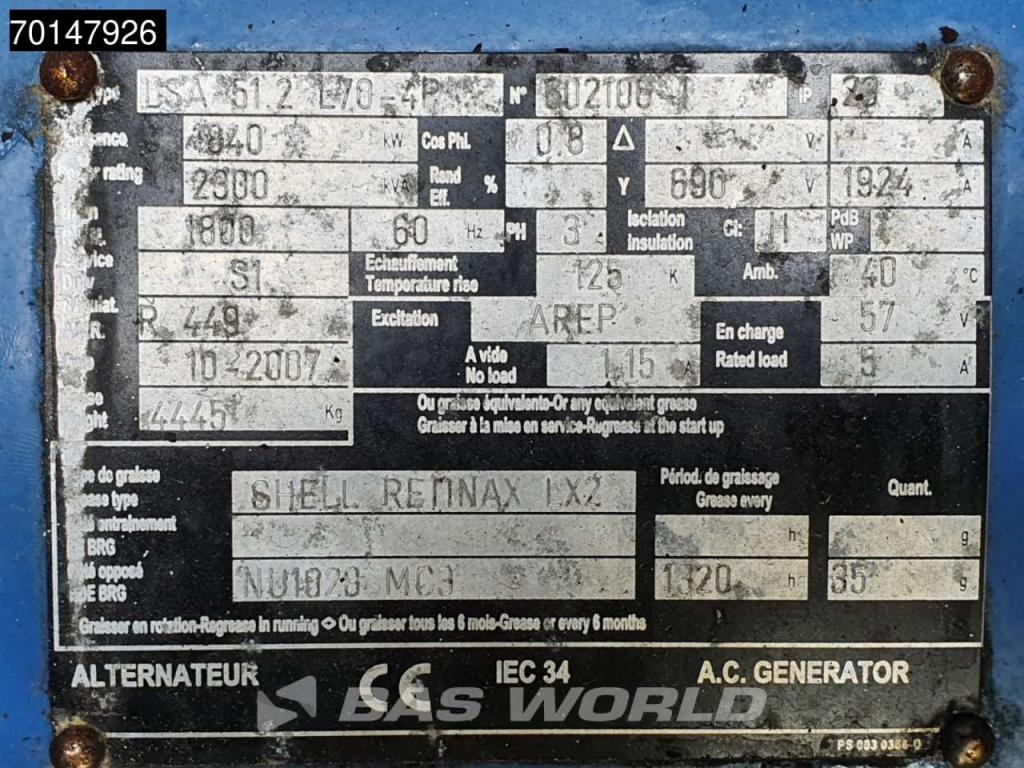 SDMO 51.2L70-4P 2600 KVA - ENGINE NEEDS REPAIR Foto 30