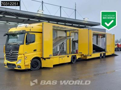 Mercedes Actros 1842 4X2 Franz Mersch Car transporter combi hydraulic ramp winch Euro 6 in vendita da BAS World B.V.