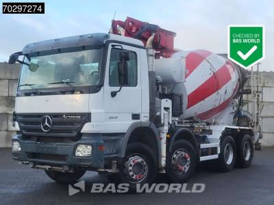 Mercedes Actros 3241 8X4 Putzmeister M24-3 Pump + 9m3 LIEBHERR Mixer Steelsuspension 3-Pedals Euro 4 in vendita da BAS World B.V.