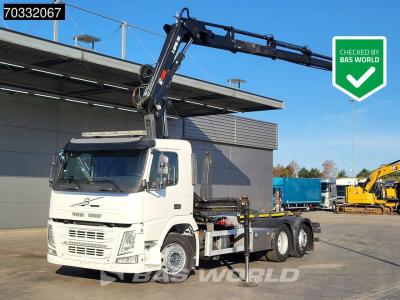 Volvo FM 370 FM 6X2 HIAB 162E-4 Crane Kran 20tons hooklift Lift+steering axle VEB Euro 6 in vendita da BAS World B.V.