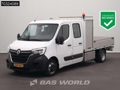Renault Master 145PK Dubbel Cabine Open Laadbak met Kist Dubbellucht 3,5t Trekhaak LED Airco Cruise Zwaaila in vendita da BAS World B.V.