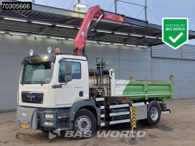 Man TGM 18.290 4X2 HMF1035-K2 Crane Kran 6m3 3-side tipper Automatic Euro 5 in vendita da BAS World B.V.