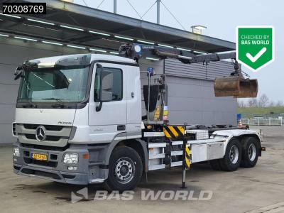 Mercedes Actros 2532 6X2 NL-Truck HMF 1643 Z2 Crane Kran 21 tons VDL Hooklift Lift-Axle Euro 5 in vendita da BAS World B.V.