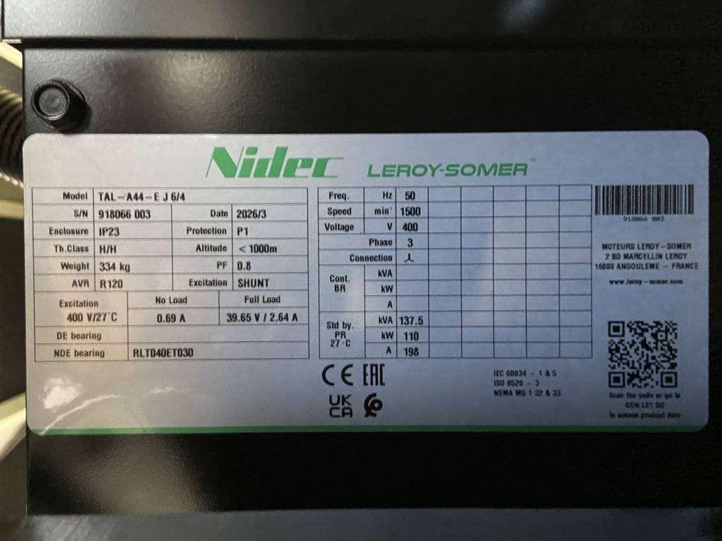 Cummins 6BTA5.9-G2 - 138 kVA Generator - DPX-19836 Foto 16