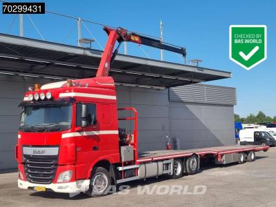 Daf XF 440 6X2 NL-combi Transporter HMF 900-K2 Kran Winch Lift-Lenkachse Euro 6 in vendita da BAS World B.V.