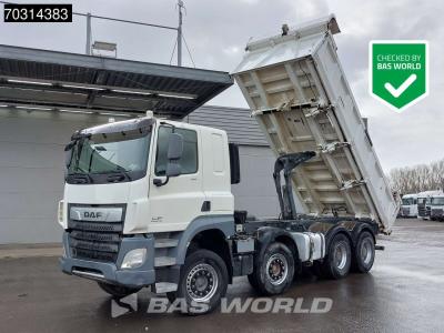Daf CF 510 8X4 12m3 Meiller 2-way tipper Steel suspension Big-Axle Sleepercab Euro 6 in vendita da BAS World B.V.