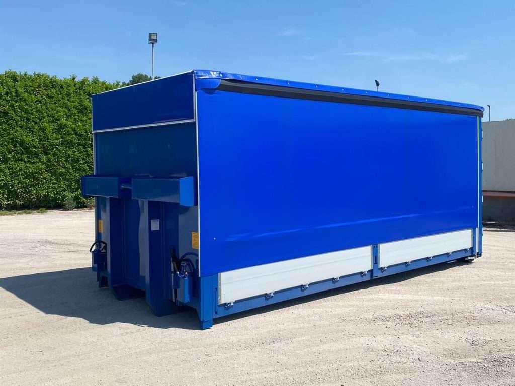 CONTAINER SCARRABILE NUOVO CENTINATO CON ALZA E A Foto 1