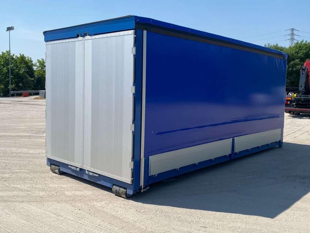 CONTAINER SCARRABILE NUOVO CENTINATO CON ALZA E A Foto 2