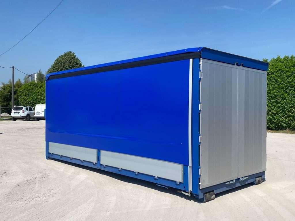 CONTAINER SCARRABILE NUOVO CENTINATO CON ALZA E A Foto 5