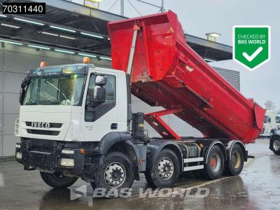 Iveco Trakker 410 8X4 15m3 Bennes Marrel tipper Steelsuspension Bog-Axle Manual Euro 4 in vendita da BAS World B.V.