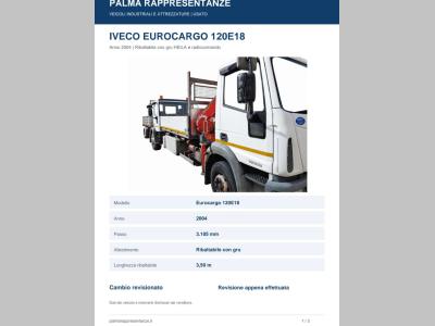 Iveco EUROCARGO ML120E18 in vendita da Palma Rappresentanze