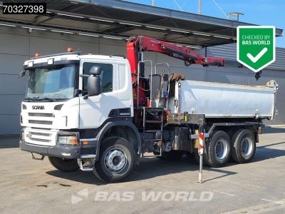 Scania P400 6X4 HMF 1444-Z2 Crane Remote Full Steel Manual Euro 5 in vendita da BAS World B.V.