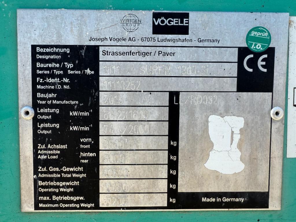 Vogele Super 1303-3 Foto 14