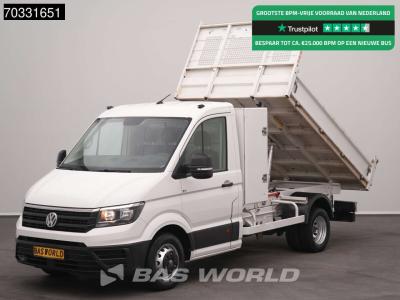 Volkswagen Crafter 177pk Kipper met Kist Dubbellucht 3,5t Trekhaak Airco Cruise Euro6 Tipper Benne Kieper Airc in vendita da BAS World B.V.