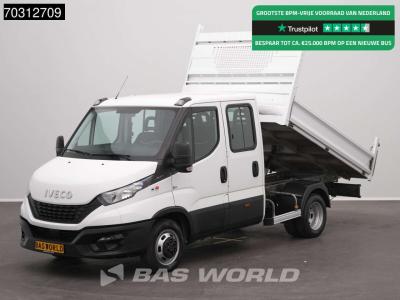 Iveco Daily 35C14 Dubbel Cabine Kipper Dubbellucht Airco Cruise Euro6 Tipper Benne Kieper Airco Cruise co in vendita da BAS World B.V.