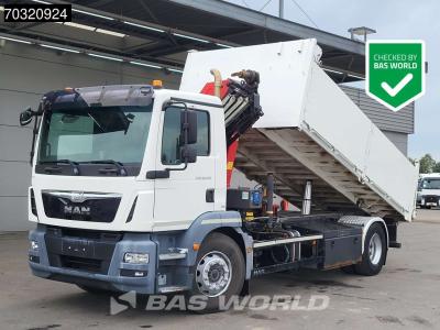 Man TGM 18.290 TGM 4X2 HMF 1320 K4 Remote Crane Tipper Full Steel Euro 6 in vendita da BAS World B.V.