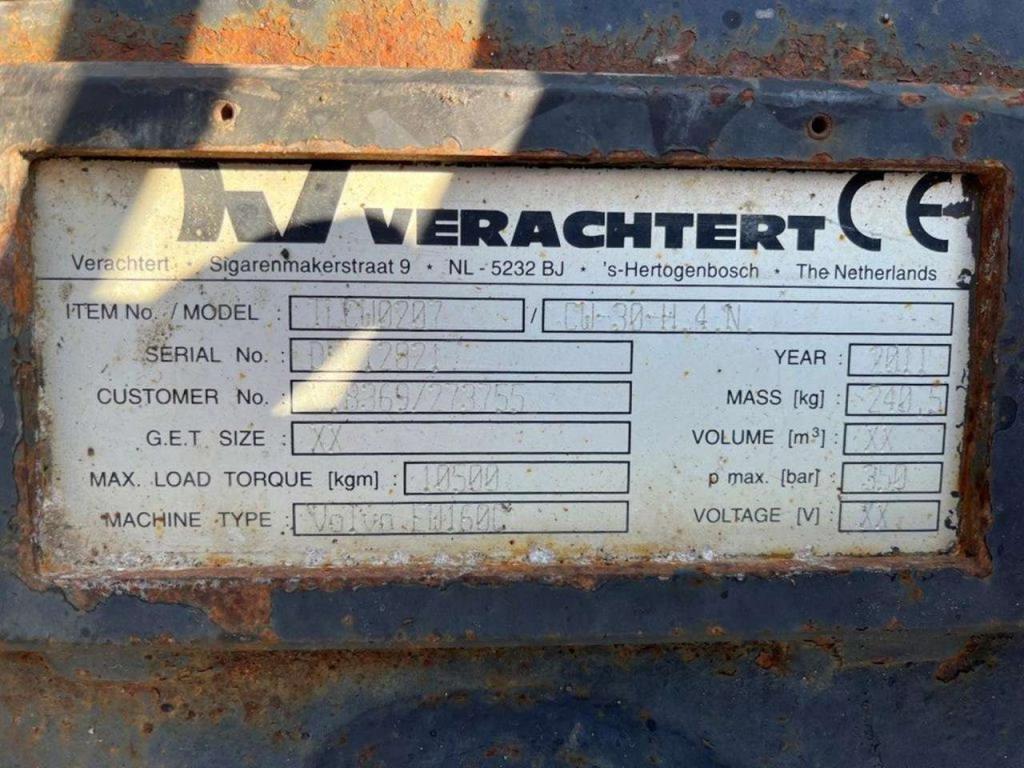 Verachtert CW30 for 10-18 ton excavators Foto 6