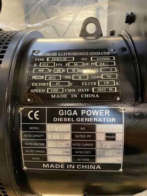 Giga Power LT-W30GF  37.5KVA open set Foto 14