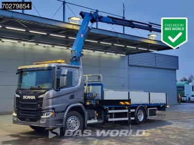 Scania P280 4X2 HMF 1420K-RC Kran Crane Leather seats Automatic Euro 6 in vendita da BAS World B.V.