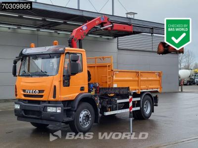 Iveco Eurocargo 190EL25 Eurocargo 4X2 LOW Mileage! HMF 1035-K2 Crane 7m3 Tipper Manual Euro 5 in vendita da BAS World B.V.