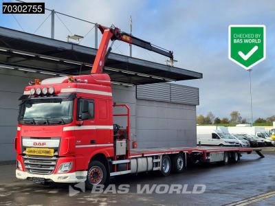 Daf XF 440 XF 6X2 NL-Truck Transporter APK HMF 900-K2 crane Winch Lift-Lenkachse Euro 6 in vendita da BAS World B.V.