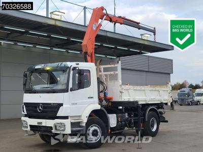 Mercedes-Benz Axor 1828 4X2 HMF 1063K2 Kran Crane Marrel 3-way tipper Steel suspension Euro 4 in vendita da BAS World B.V.