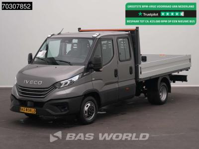 Iveco Daily 35C21 3.0L Automaat Dubbel Cabine Open Laadbak 210PK ACC LED Airco Camera CarPlay Parkeersens in vendita da BAS World B.V.