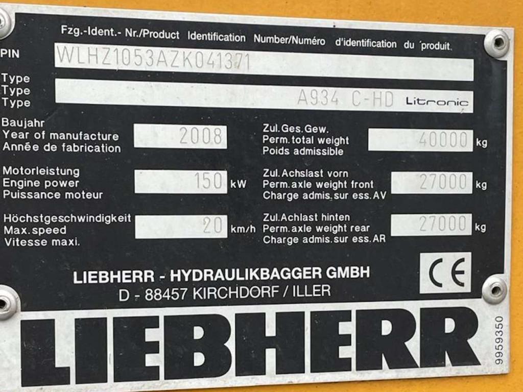 Liebherr A934 Foto 8