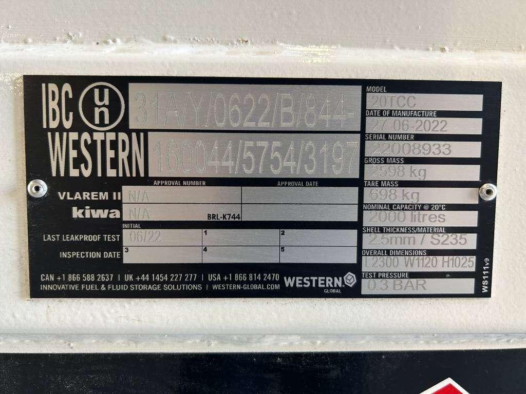 Western Global 20TCC - 2.000 Liter Diesel Tank - DPX-25083 Foto 4