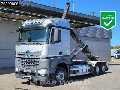 Mercedes-Benz Arocs 2545 6X2 Meiller RK 20.67 containersystem Lift+steering axle Automatic ACC Euro 6 in vendita da BAS World B.V.