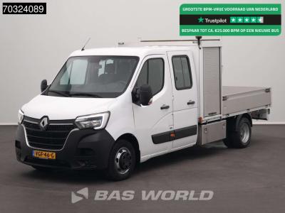 Renault Master 145PK Dubbel Cabine Open Laadbak met Kist Dubbellucht 3,5t Trekhaak LED Airco Cruise Zwaaila in vendita da BAS World B.V.