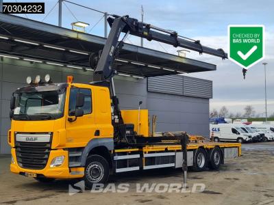 Daf CF 410 CF 6X2 HIAB 244EP-4 HIPRO Crane Kran Lift +Steering Axle Automatic Euro 6 in vendita da BAS World B.V.