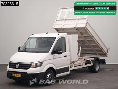 Volkswagen Crafter 177pk Kipper met Kist Dubbellucht 3,5t Trekhaak Airco Cruise Euro6 Tipper Benne Kieper Airc in vendita da BAS World B.V.