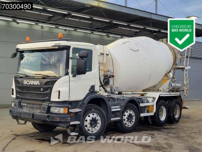 Scania P410 8X4 9m3 Liebherr HTM 904 FL mixer Steelsuspension Automatic Euro 6 in vendita da BAS World B.V.