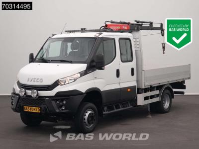Iveco Daily 70C18 3.0L Automaat Kraanwagen Fassi Micro M20.A13 3,5t Trekhaak Dubbellucht Navi Airco Cruis in vendita da BAS World B.V.
