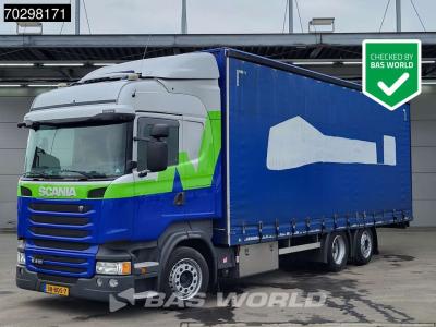 Scania R410 R 6X2 NL-Truck Curtainsider Lift+steering axle Automatic Euro 6 in vendita da BAS World B.V.