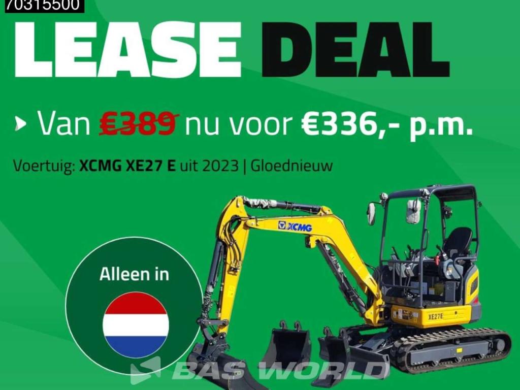 XCMG XE27 E FACTORY WARRANTY - CW/3 BUCEKTS - KUBOTA ENGINE Foto 3
