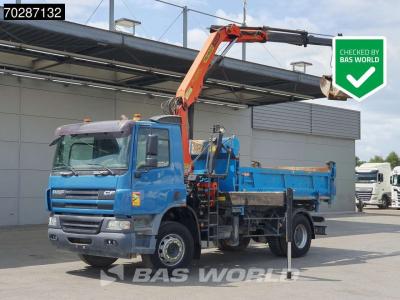 Daf CF75.310 4X2 Palfinger PK12000 Kran Crane 7m3 tipper Big-Axle Steelsuspension Euro 3 in vendita da BAS World B.V.